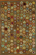Load image into Gallery viewer, Dash &amp; Albert - Cat&#39;s Paw Brown Wool Micro Hooked Rug
