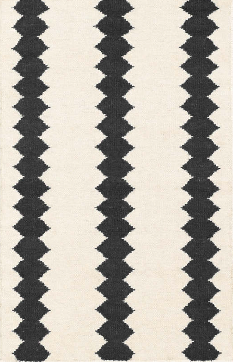 Dash & Albert - Senna Ivory/Black Woven Wool Rug