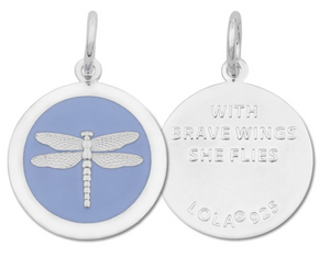LOLA - Dragonfly Pendant -  Pale Blue