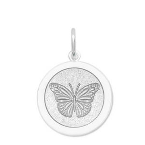 LOLA - Butterfly Pendant - Alpine White