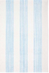Dash & Albert - Cruise Stripe Blue Woven Cotton Rug