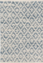 Load image into Gallery viewer, Dash &amp; Albert - Melange Diamond Blue Woven Cotton Rug
