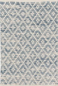 Dash & Albert - Melange Diamond Blue Woven Cotton Rug