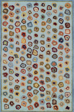 Load image into Gallery viewer, Dash &amp; Albert - Cat&#39;s Paw Blue Wool Micro Hooked Rug
