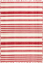 Load image into Gallery viewer, Dash &amp; Albert - Hampshire Stripe Red Woven Cotton Rug
