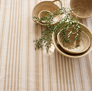 Dash & Albert - Hampshire Stripe Wheat Woven Cotton Rug