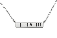 Load image into Gallery viewer, LOLA - 1-4-3 Small Sterling Silver Bar Necklace
