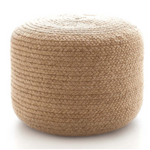Load image into Gallery viewer, Dash &amp; Albert - Braided Natural Indoor/Outdoor Pouf
