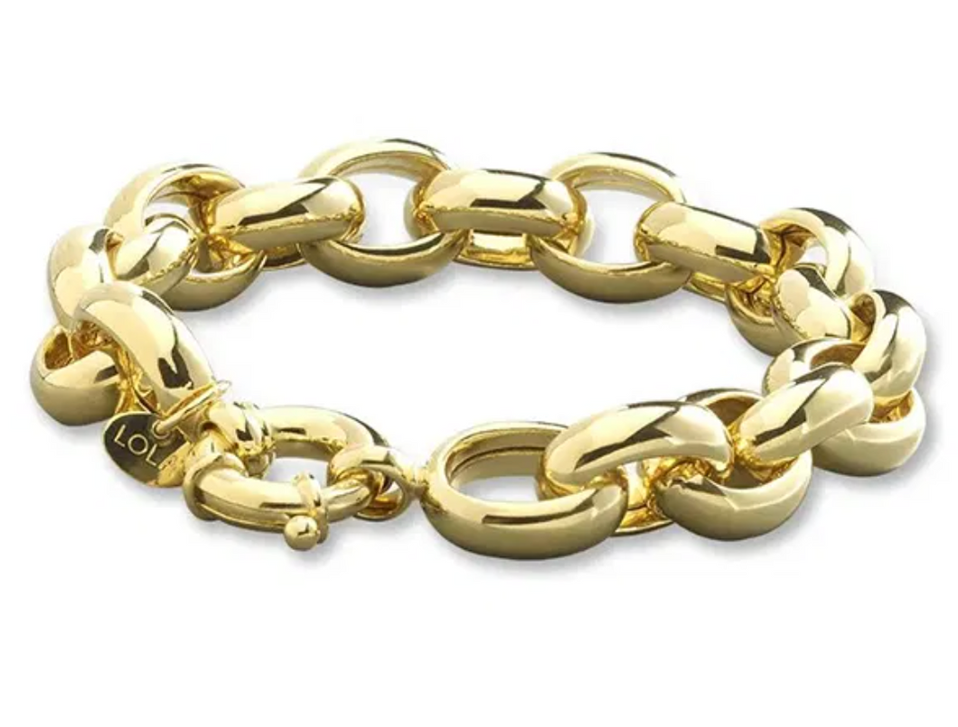 LOLA - Gold Rolo Link Bracelet - 13mm