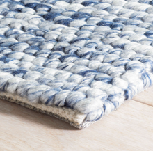 Load image into Gallery viewer, Dash &amp; Albert - Neils Navy Woven Wool/Viscose Rug
