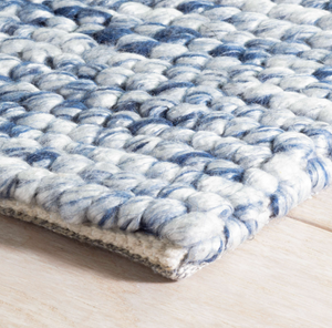Dash & Albert - Neils Navy Woven Wool/Viscose Rug