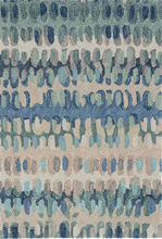 Load image into Gallery viewer, Dash &amp; Albert - Paint Chip Blue Micro Hooked Wool Rug
